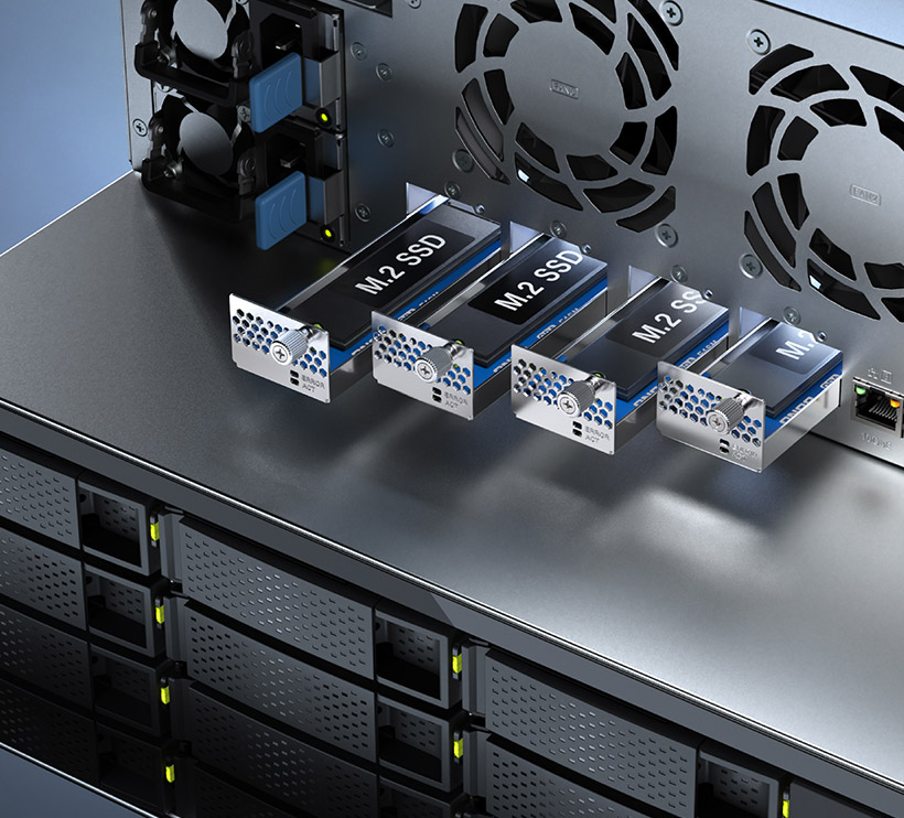 TS-h1655XeU-RP - NAS rackmount độ sâu ngắn ZFS 10GbE