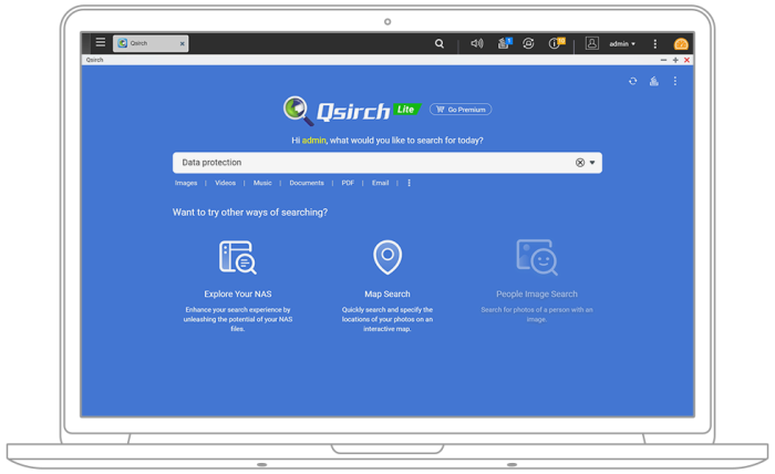 Qsirch QNAP’s powerful, Google-like search tool helps you quickly find images, music, videos, documents, and emails by keywords, color, and more search conditions. It also supports Qfiling to perform one-time or automatic archival tasks based on your search criteria. Learn More: Qsirch